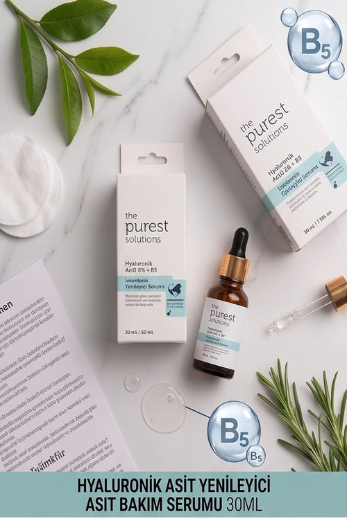 The Purest Solutions Yoğun Nemlendirme ve Dolgun Görünüm Etkili Yenileyici Hyalüronik Asit Serum 30 Ml