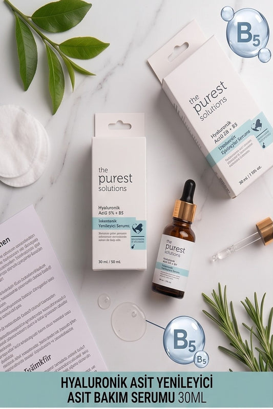 The Purest Solutions Yoğun Nemlendirme ve Dolgun Görünüm Etkili Yenileyici Hyalüronik Asit Serum 30 Ml