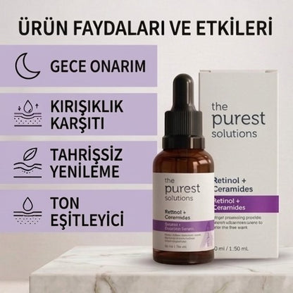 The Purest Solutions Yenileyici ve Yaşlanma Karşıtı Lipozomal Retinol Gece Serumu 20+