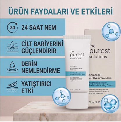 The Purest Solutions 24 Saat Etkili Günlük Yoğun Nemlendirici Cilt Bakım Kremi 50 Ml